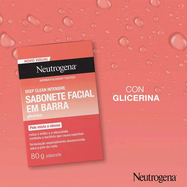Jabón Facial Neutrogena® Deep Clean Intensive 80g johnson y johnson 