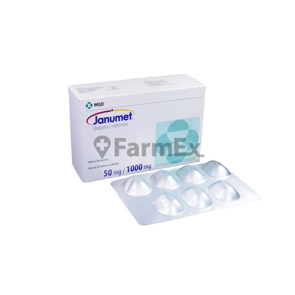 Janumet 50 / 1000 mg x 28 comprimidos Farmex-BanMedica-Persistente 