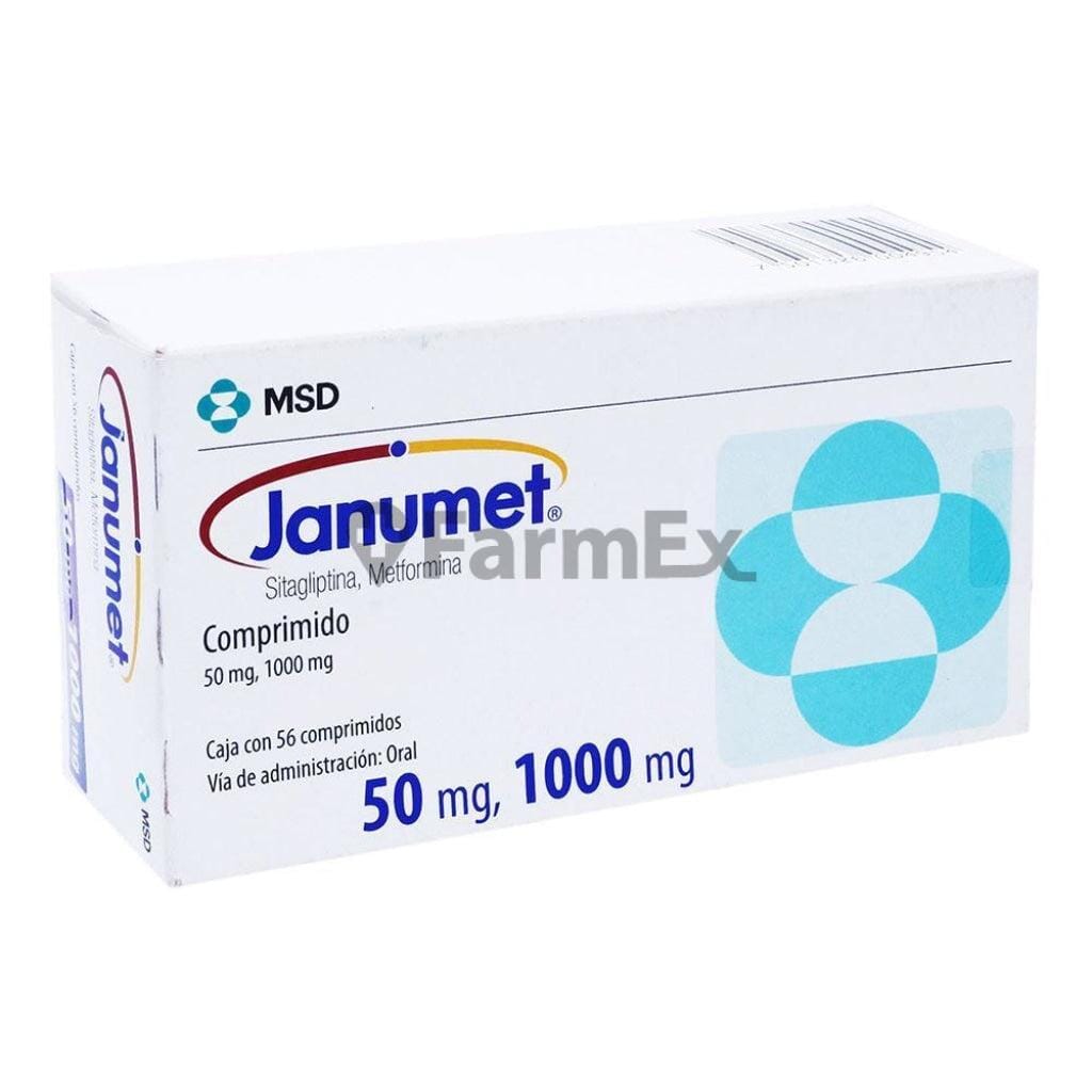 Janumet 50 / 1000 mg x 56 comprimidos Farmex-VidaTres-Persistente 