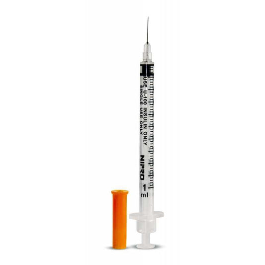 Jeringa Insulina 1 mL (100 U.I.) aguja 30 g x 1/2" (Nipro) NIPRO 
