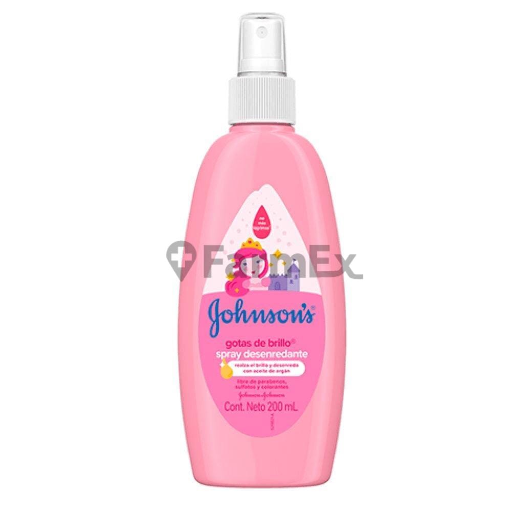 Johnson's Gotas de brillo "Spray Desenredante" x 200 mL Farmex-Pluxee-Persistente 