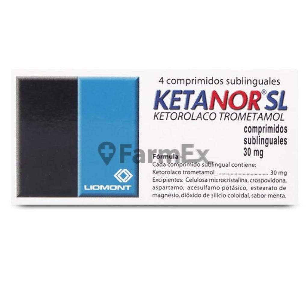 Ketanor 30 mg Sublingual x 4 comprimidos Farmex-Pluxee-Persistente 