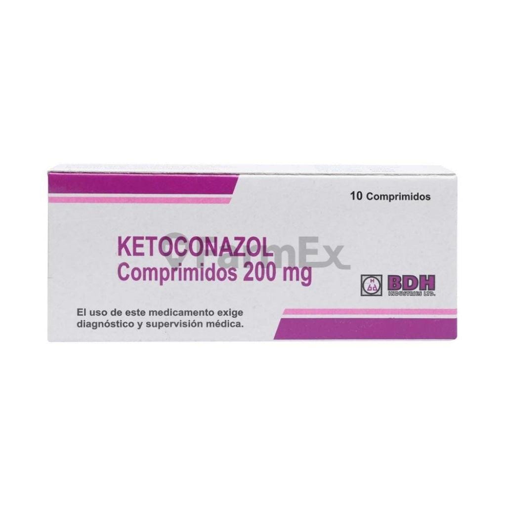 Ketoconazol 200 mg x 10 comprimidos Farmex-Fonasa-Persistente 