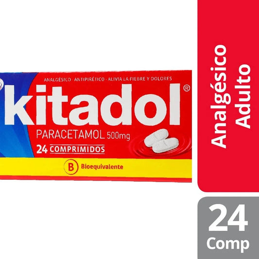 Kitadol 500 mg x 24 comprimidos Farmex-BanMedica-Persistente 
