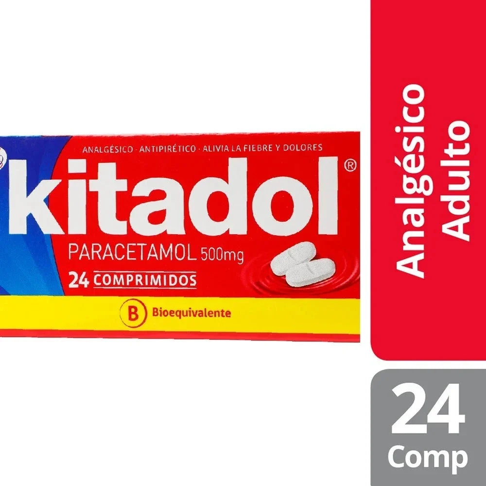 Kitadol 500 mg x 24 comprimidos.