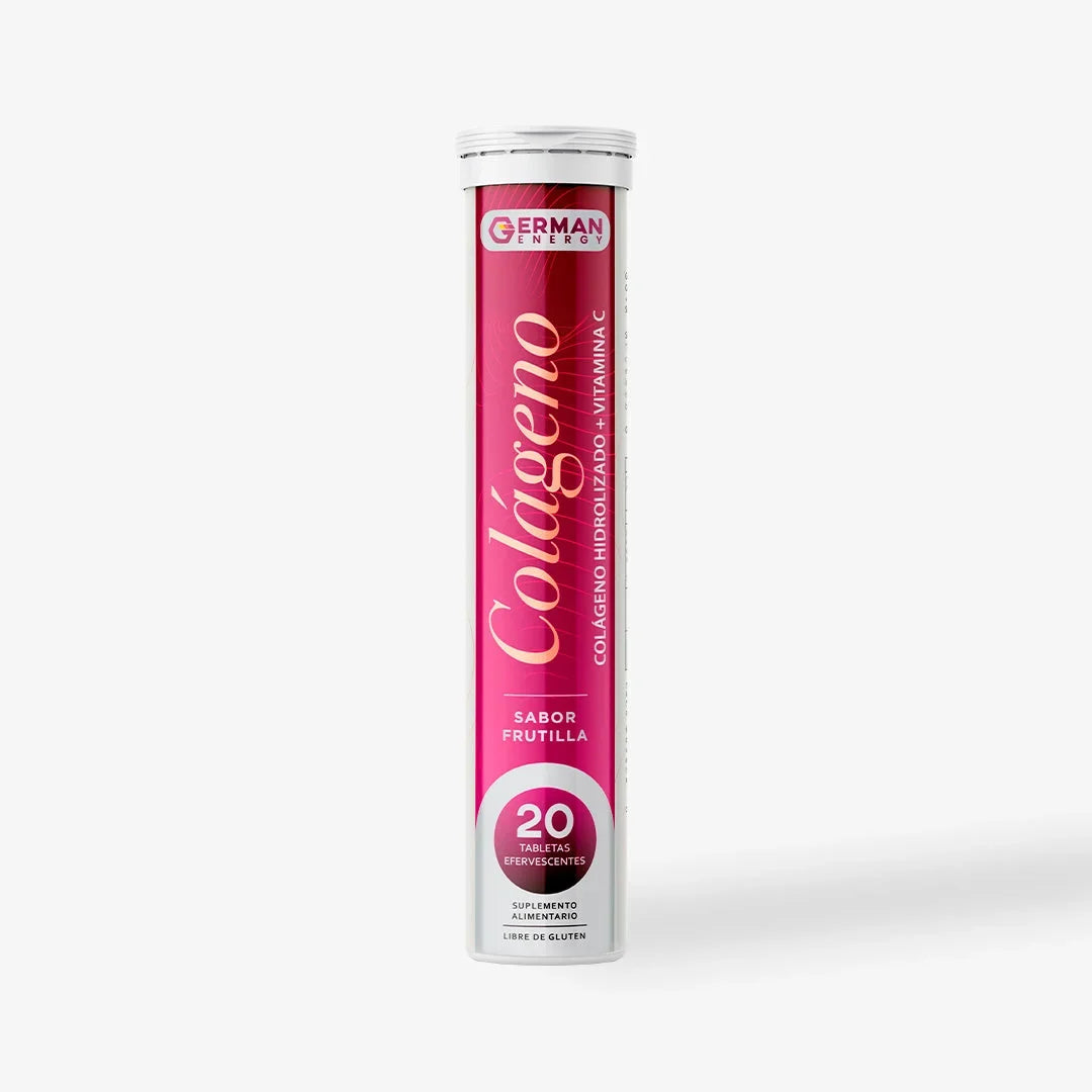 Colágeno "Colágeno + Vit C sabor frutilla" x 20 Tabletas efervescentes.