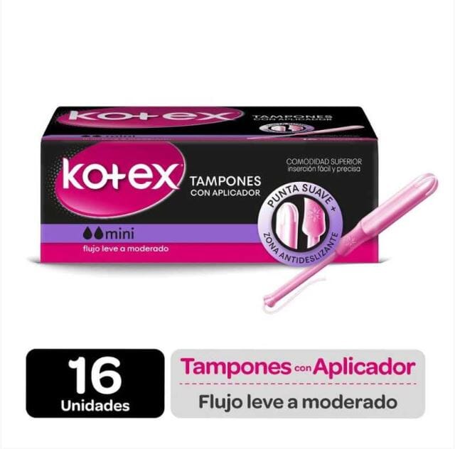 Kotex Tampones con Aplicador "Mini" x 16 tampones kimberly 