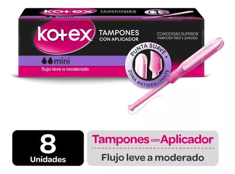 Kotex Tampones con aplicador Mini x 8 tampones