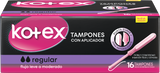 Kotex Tampones con Aplicador "Regular" x 16 tampones