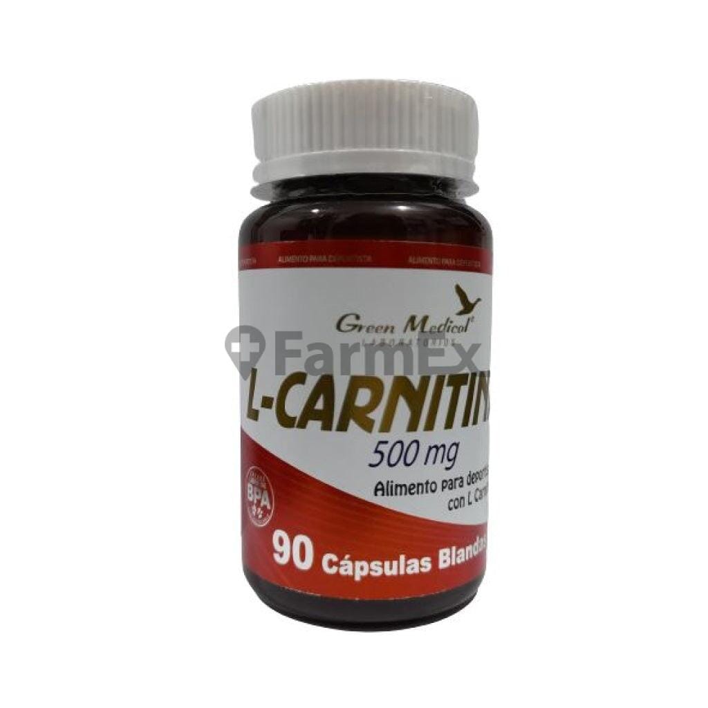 L-Carnitina 500 mg x 90 cápsulas Farmex-VidaTres-Persistente 