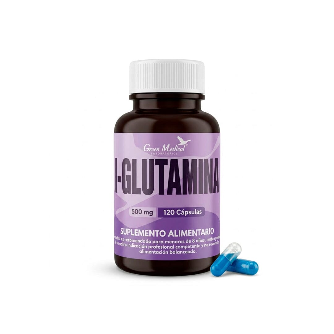 L-glutamina 500 mg x 120 caps green medical 