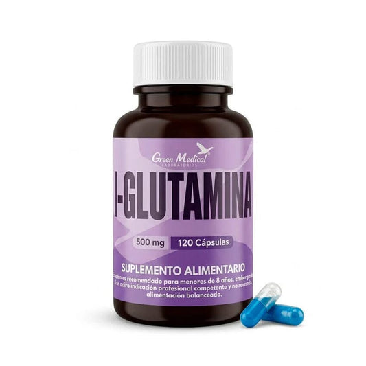 L-glutamina 500 mg x 120 caps green medical 
