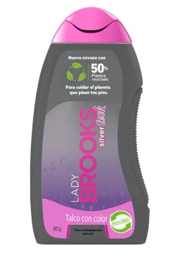Lady Brooks talco para pies Silver Teck 80 g Davis S.A 