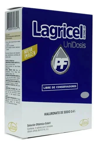Lagricel Ofteno "Unidosis" PF 0,4 % x 4 sobres con 5 envases Farmex-Pluxee-Persistente 