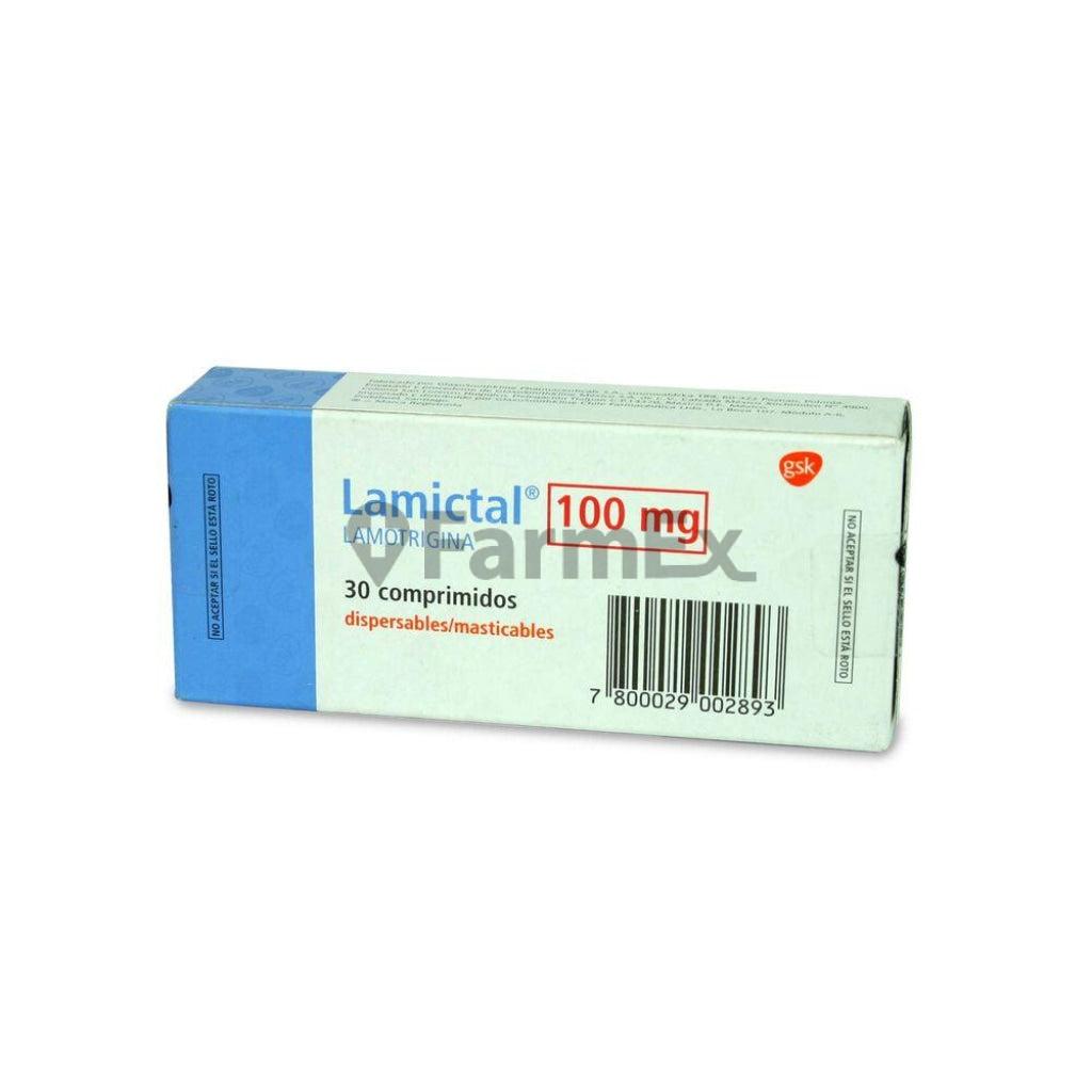 Lamictal 100 mg x 30 comprimidos dispersables.