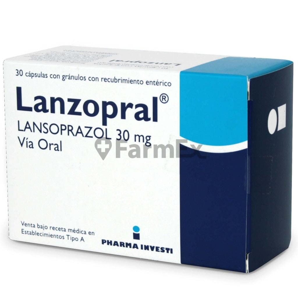 Lanzopral 30 mg x 30 cápsulas Farmex-Consorcio-Persistente 