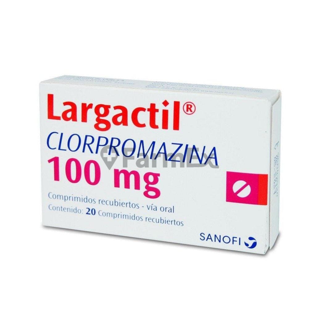 Largactil 100 mg x 20 comprimidos "Ley Cenabast" Farmex-BanMedica-Persistente 