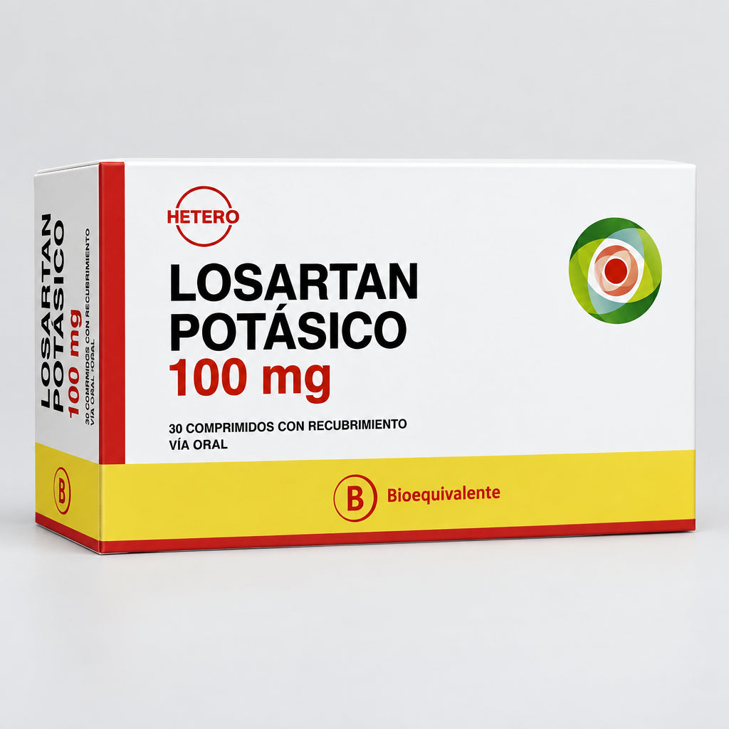 Losartán Potásico 100 mg x 30 comprimidos recubiertos
