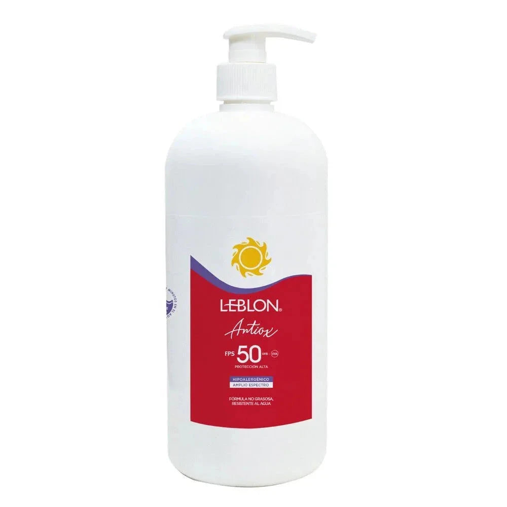 Leblon Antiox fps 50 "protector solar" 1000 ml Farmex-Pluxee-Persistente 