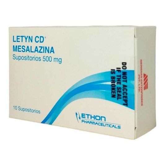 Letyn CD x 10 Supositorios "Ley Cenabast" ETHON 