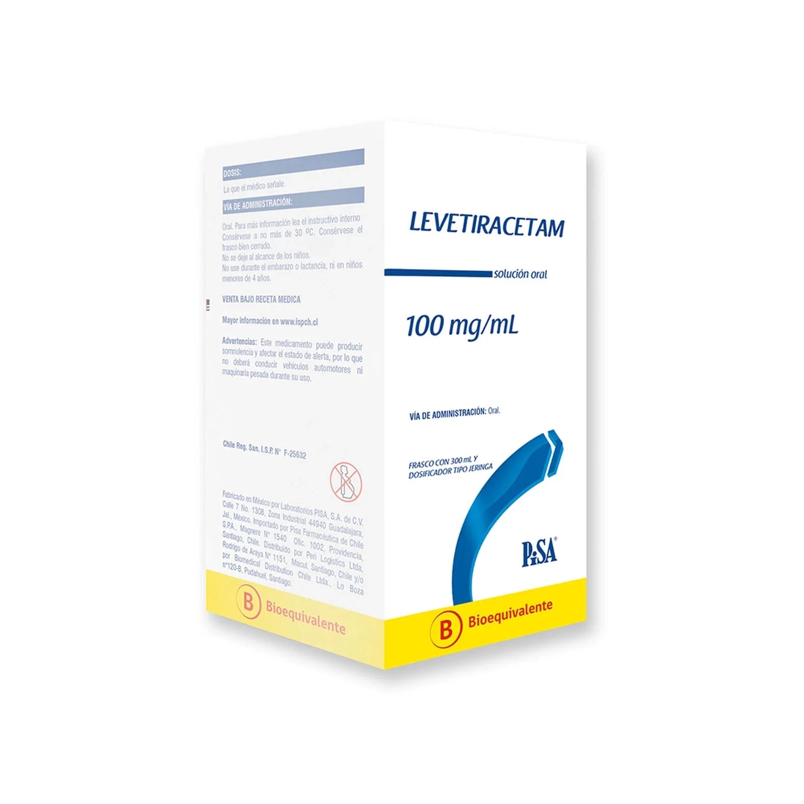 Levetiracetam Solución Oral 100mg/mL X300mL PISA 