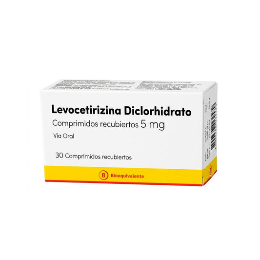 Levocetirizina Diclorhidrato 5 mg x 30 comp "Ley Cenabast" Farmex-Pluxee-Persistente 