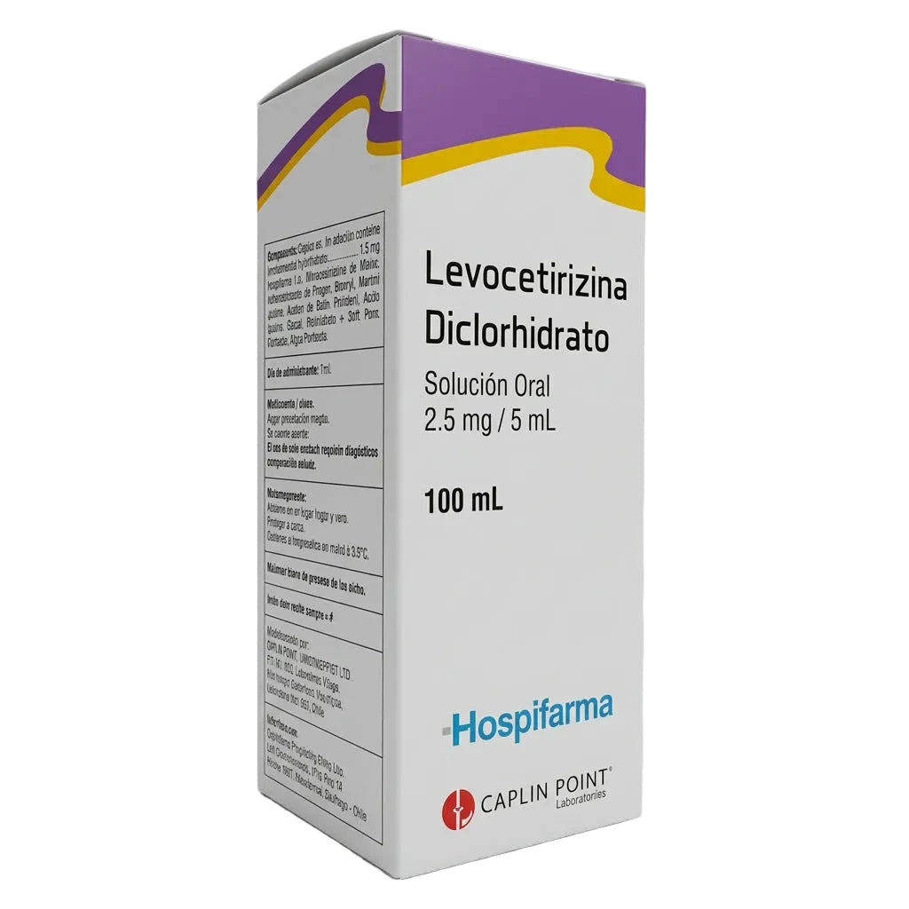 Levocetirizina Diclorhidrato Solución Oral 2,5 mg/ 5mL X 100 mL "Ley Cenabast" NEO ETHICALS 
