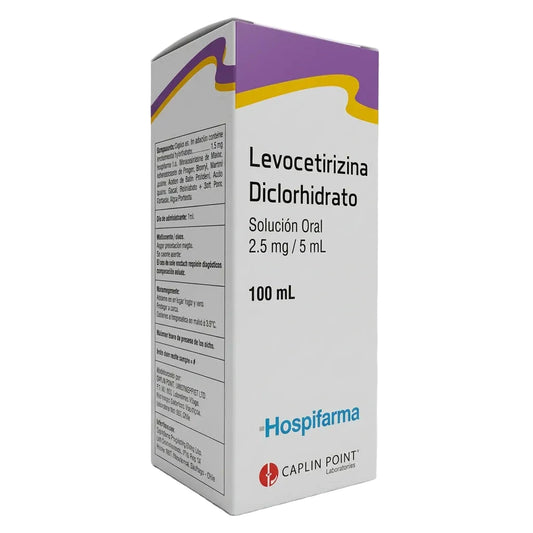 Levocetirizina Diclorhidrato Solución Oral 2,5 mg/ 5mL X 100 mL "Ley Cenabast" NEO ETHICALS 