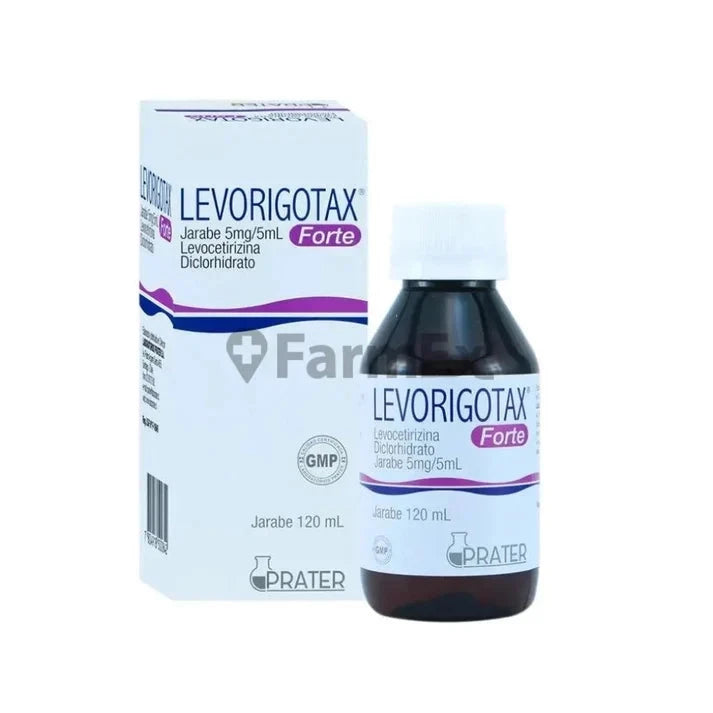 Levorigotax Forte Jarabe 5 mg / 5 mL x 120 mL "Ley Cenabast" PRATER 