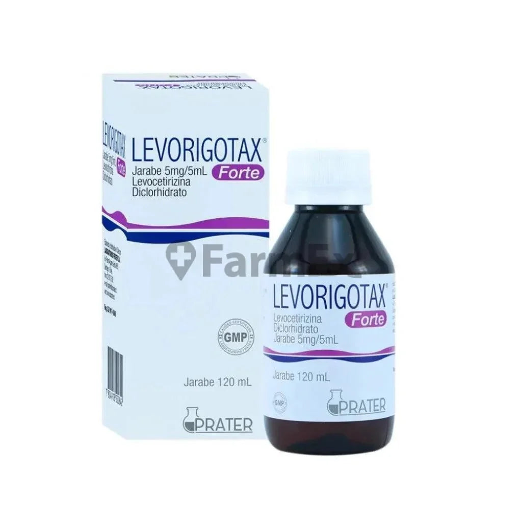 Levorigotax Forte Jarabe 5 mg / 5 mL x 120 mL.