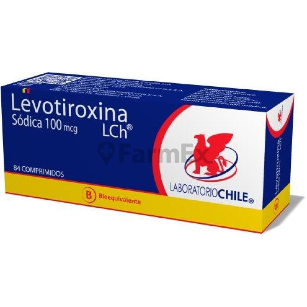 Levotiroxina 100 mcg x 84 comprimidos Farmex-Consorcio-Persistente 