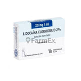 Lidocaína Clorhidrato 2% x 5 ampollas de 5 mL