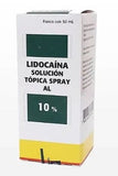 Lidocaína solución tópica spray al 10% 50 mL