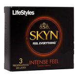 LifeStyles Skyn Intense Feel x 3 Preservativos Sin Latex..