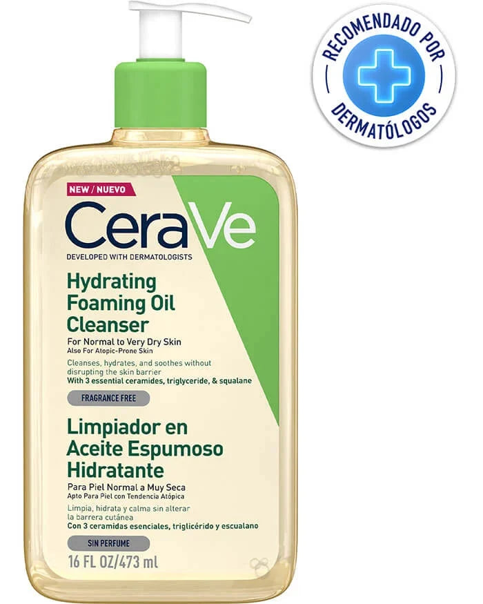Limpiador en Aceite Espumoso Hidratante 473 mL Para piel normal a muy seca Mediven 