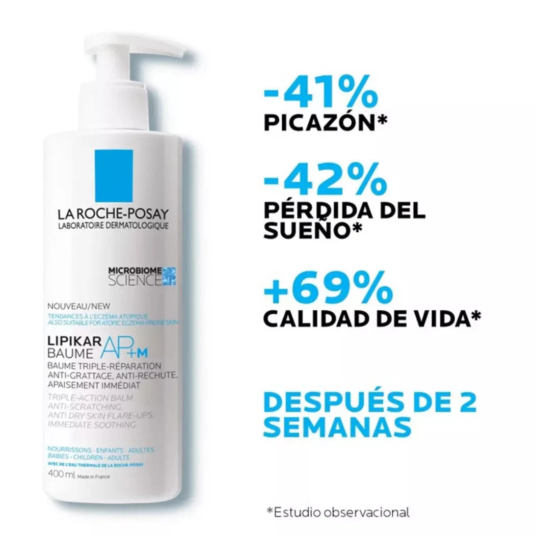 Lipikar Baume AP + M 400 ml bálsamo de triple acción La Roche-Posay 