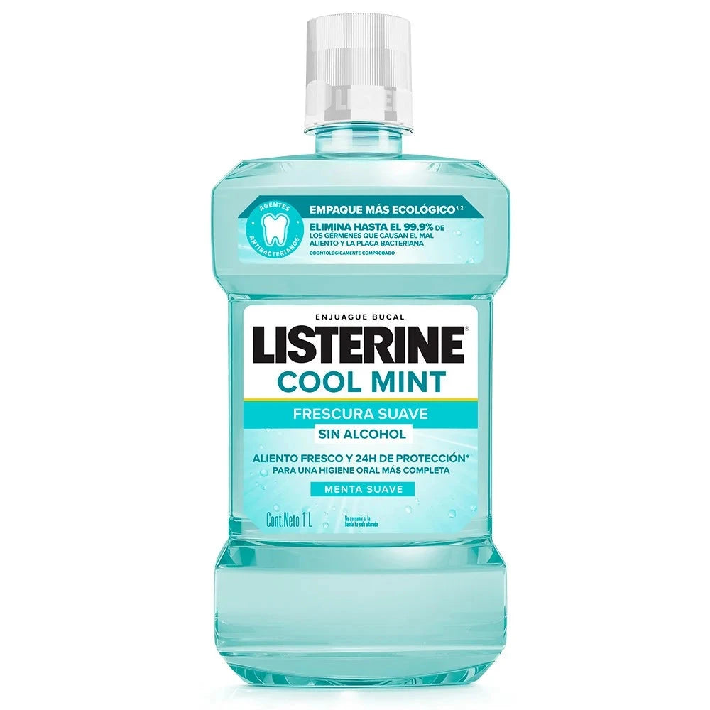 Listerine "Cool Mint" Frescura Suave 1 Litro J&J 