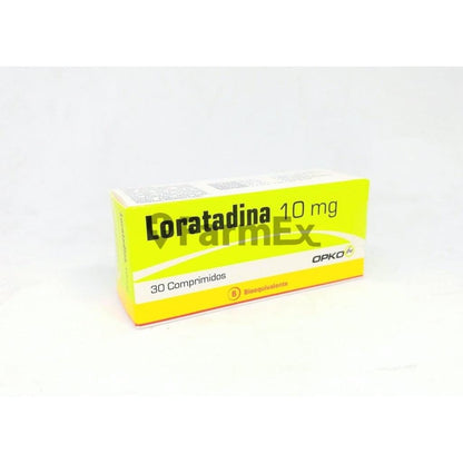 Loratadina 10 mg x 30 comprimidos "Ley Cenabast" Farmex-Fonasa-Persistente 