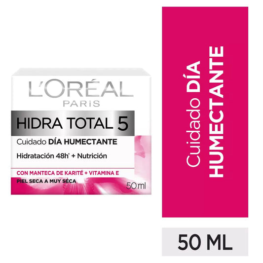 L'ORÉAL "Hidra Total 5" "Crema Día Humectante" x 50 mL Loreal Paris 