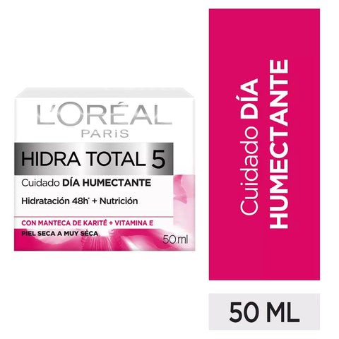 L'ORÉAL "Hidra Total 5" "Crema Día Humectante" x 50 mL