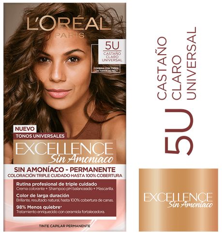 Loreal Tintura Excellence Sin Amoníaco 5U Castaño Claro Universal Loreal Paris 
