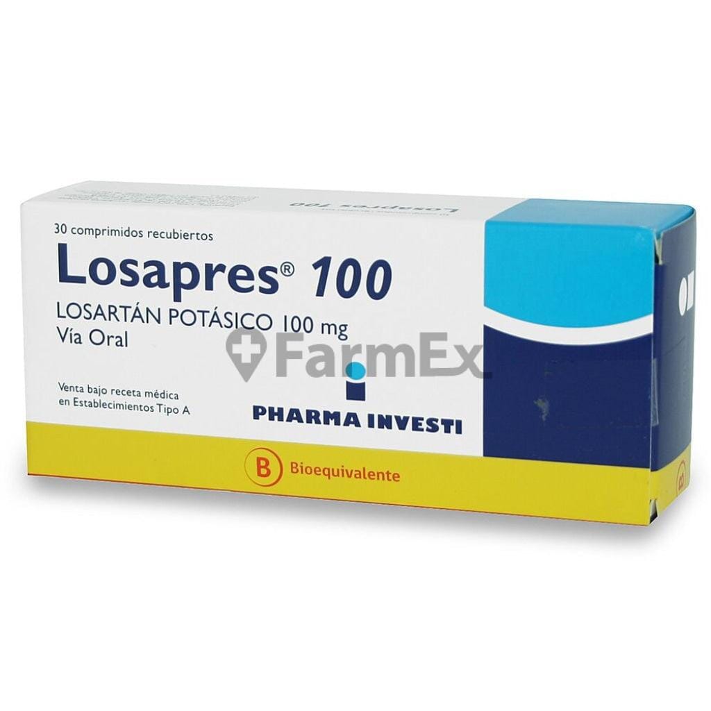 Losapres 100 mg x 30 comprimidos Farmex-Pluxee-Persistente 