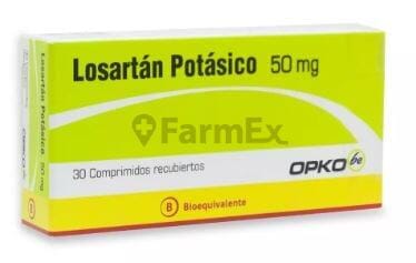 Losartan Potasico 50 mg x 30 comp Farmex-MiaHealth-Persistente 