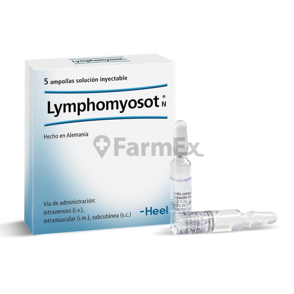 Lymphomyosot N Solución Inyectable x 5 ampollas Farmex-Pluxee-Persistente 