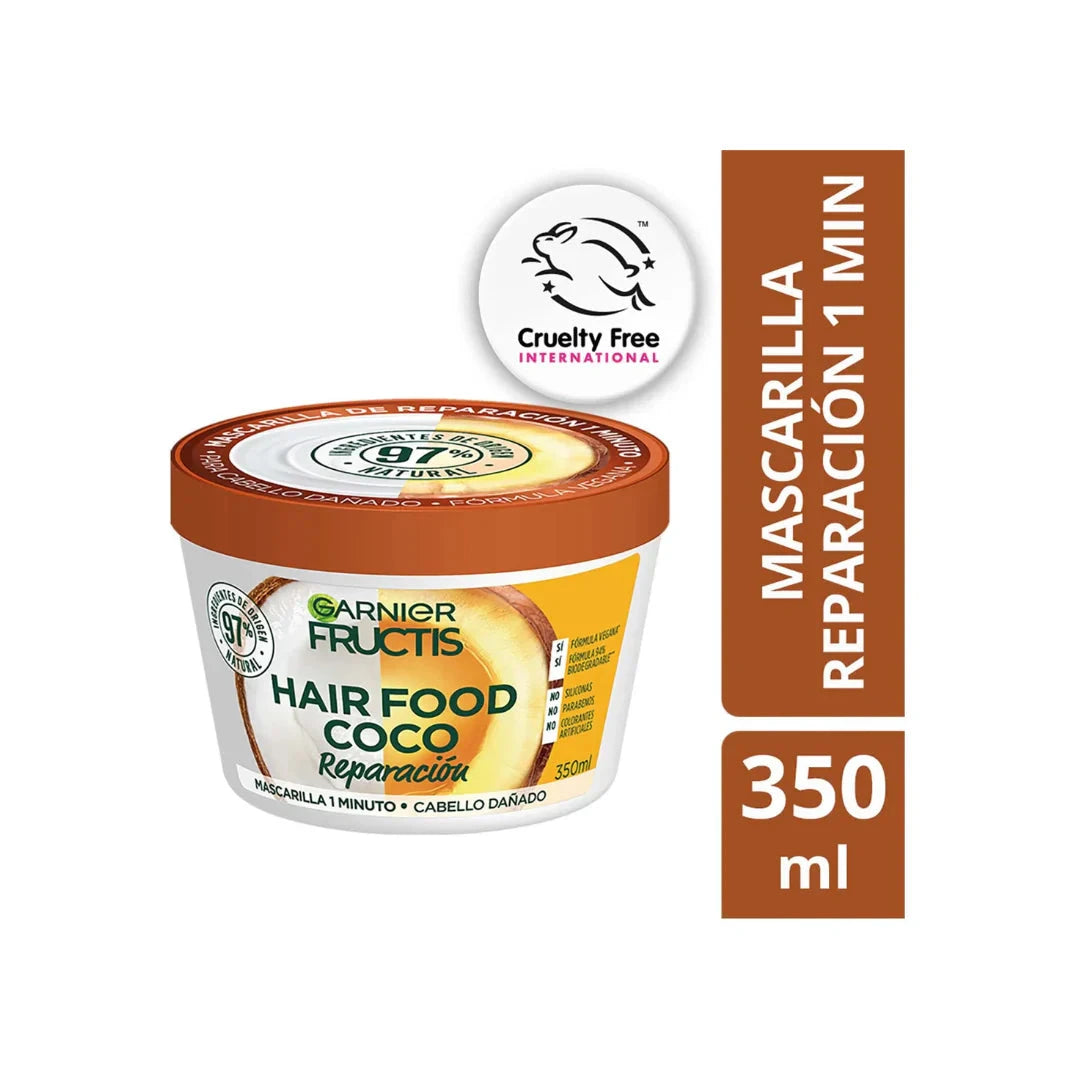 Mascarilla de Reparación Garnier Fructis Hair Food Coco 350ml Farmex-Pluxee-Persistente 