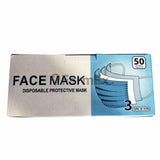 Mascarilla Desechable con 3 Capas de Filtro x 50 unidades