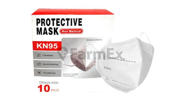 Mascarilla KN 95 Certificada x 10 unidades Farmex-Fonasa-Persistente 