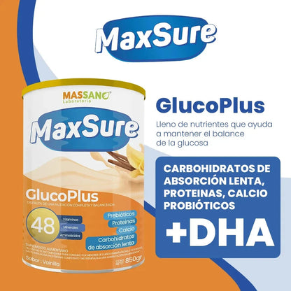 MAX SURE "GLUCO PLUS" 850 g Farmex-Pluxee-Persistente 
