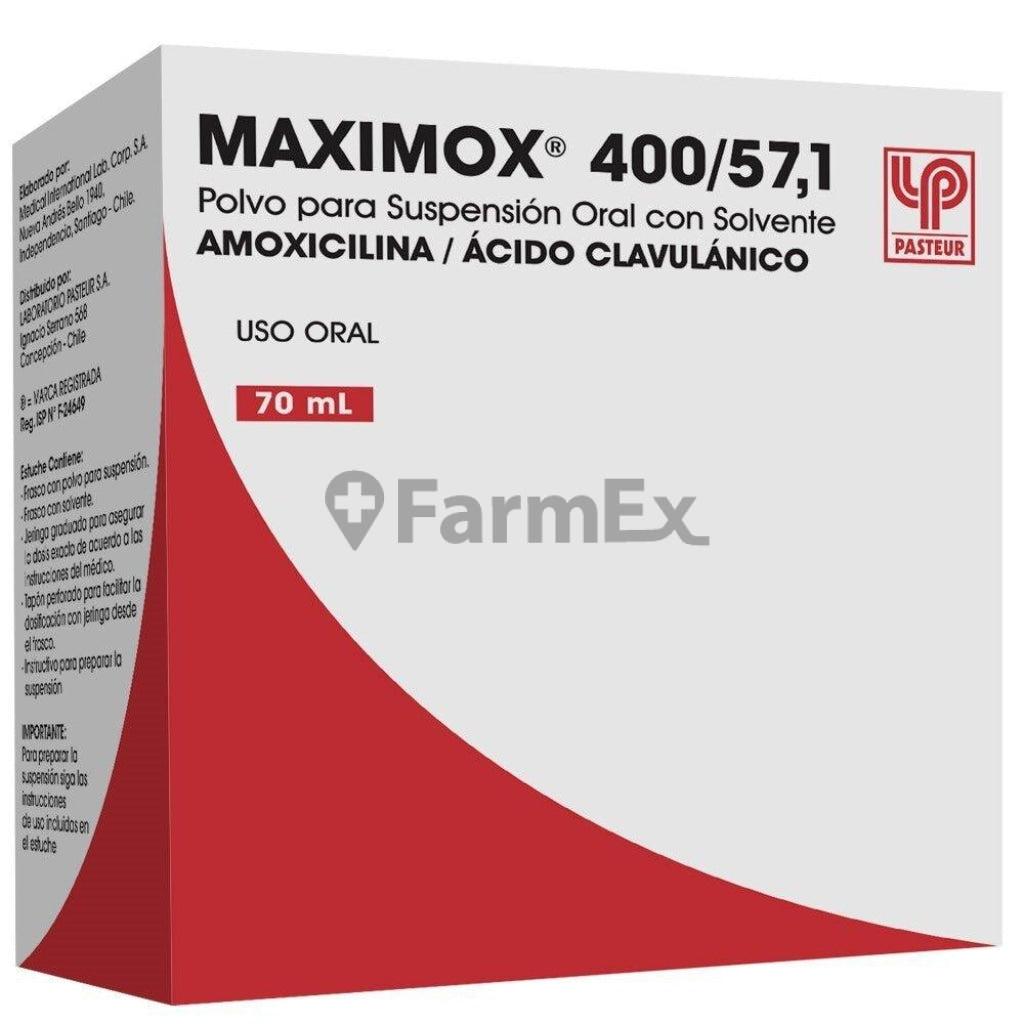 Maximox Suspensión Oral 400 / 57,1 mg x 70 mL.