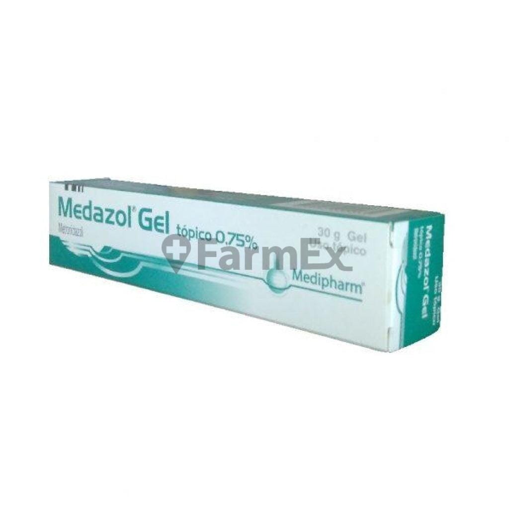 Medazol Gel Topico 0,75 % x 30 g Farmex-VidaTres-Persistente 